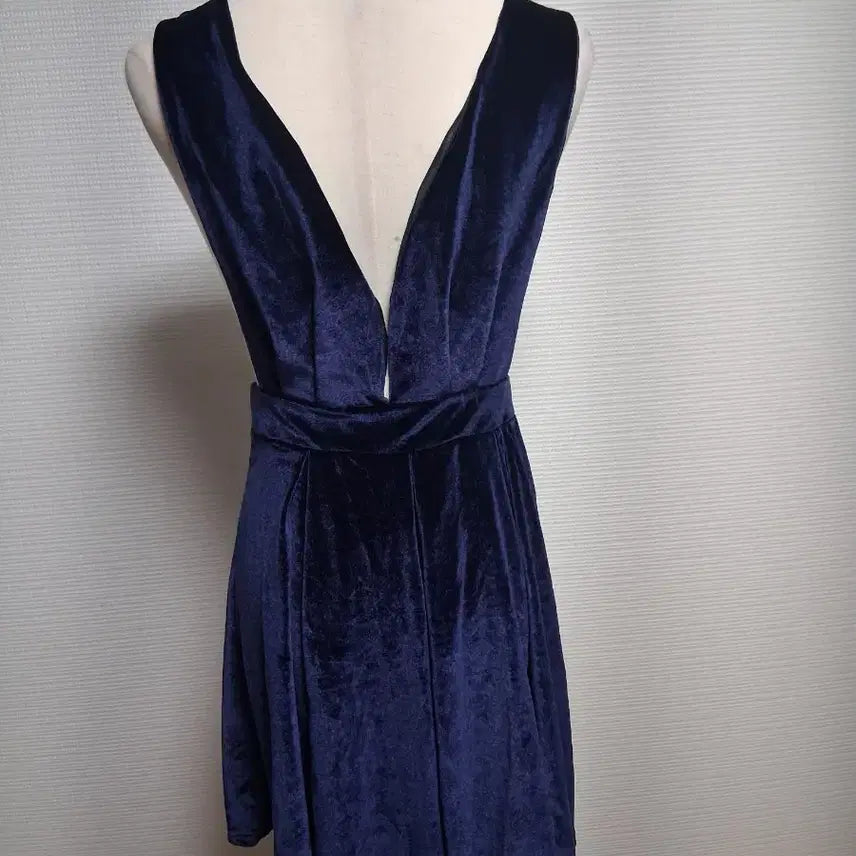 [BUNJANG] Velvet Mini Dress Navy / 벨벳 미니 원피스 네이비 그외 원피스두가지