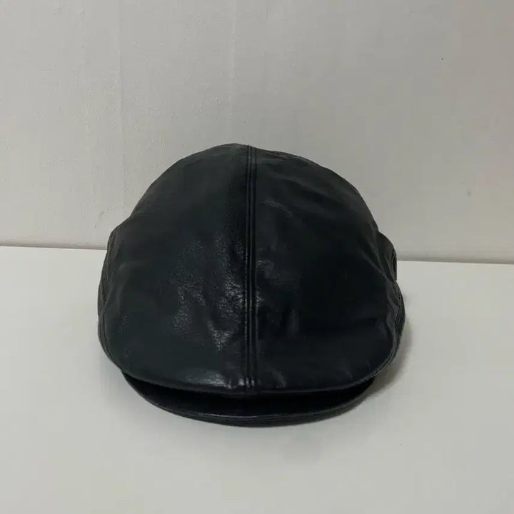 [BUNJANG] Black Leather Hunting Cap / 블랙 레더 가죽 헌팅캡 모자