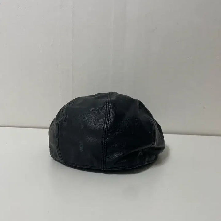 [BUNJANG] Black Leather Hunting Cap / 블랙 레더 가죽 헌팅캡 모자