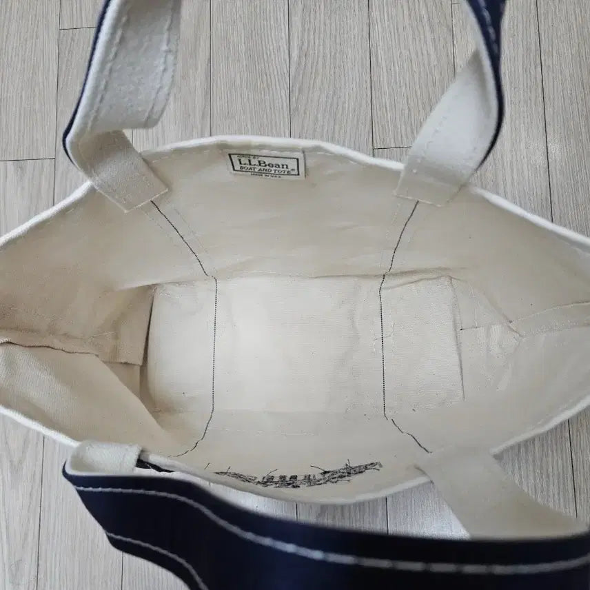 [BUNJANG] L.L.Bean Boat and Tote Bag Ivory/Navy M / L.L.Bean 보트 앤 토트백 아이보리/네이비 M