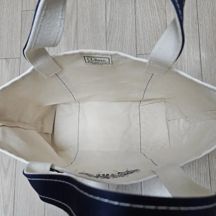 [BUNJANG] L.L.Bean Boat and Tote Bag Ivory/Navy M / L.L.Bean 보트 앤 토트백 아이보리/네이비 M