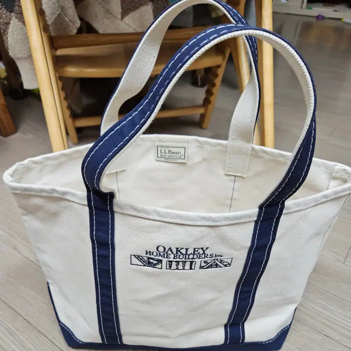 [BUNJANG] L.L.Bean Boat and Tote Bag Ivory/Navy M / L.L.Bean 보트 앤 토트백 아이보리/네이비 M