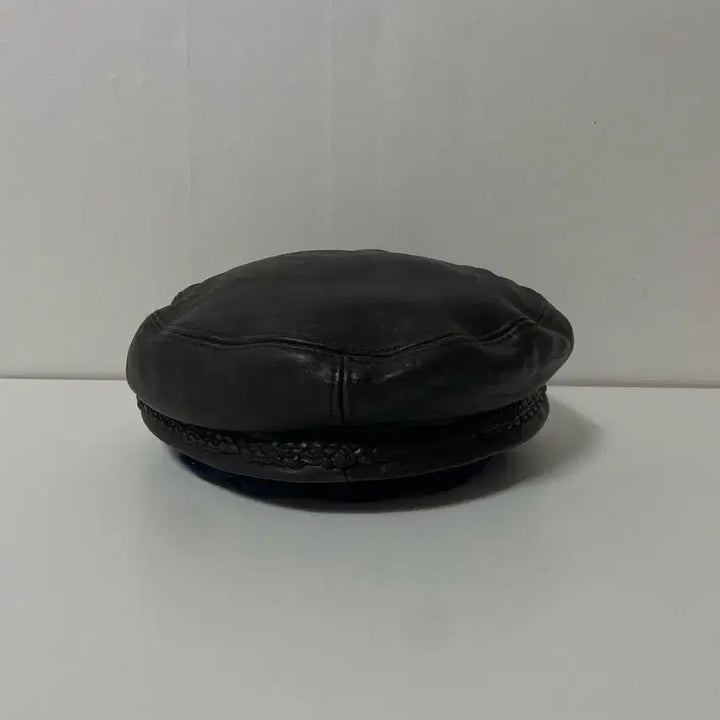 [BUNJANG] Leather Hunting Cap / 브라운 레더 가죽 헌팅캡 모자
