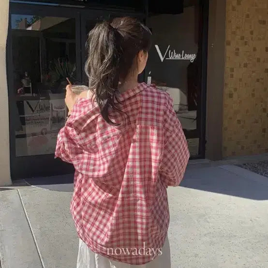 [BUNJANG] Litter Village Checkered Shirt Red / 새상품) 리터 빌리지 체크 셔츠 레드