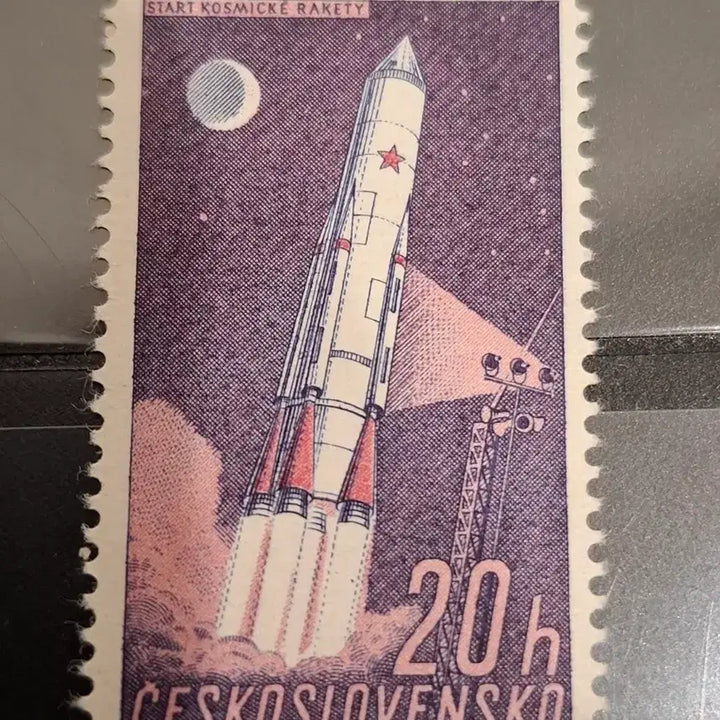 [BUNJANG] Czech Soviet Moon Landing Commemorative Stamps Set / (4전시관/A22) 1969년 체코 소련인간달착륙 기념우표6완(C8)저렴