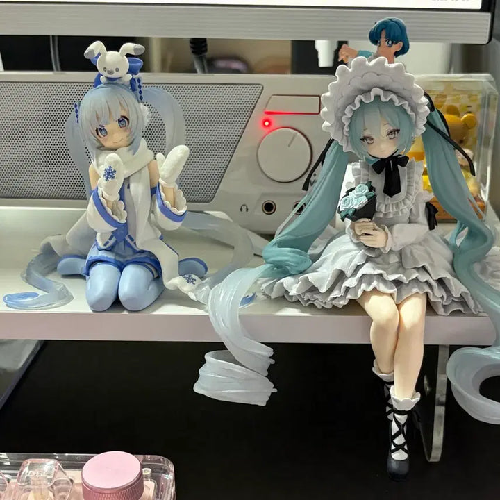 [BUNJANG] Hatsune Miku Vintage Doll Noodle Stopper Figure Bundle Set / 유키 미쿠, 빈티지돌 미쿠 누들스토퍼 2종 일괄 (박스o)