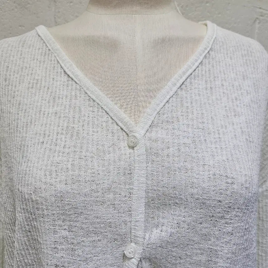 [BUNJANG] Cream Color Lightweight Cardigan / 얇은재질의 시원한소재 가디건 긴팔- 크림색