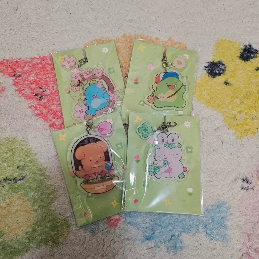 [BUNJANG] Sleepground Pixelly 2025 Spring Acrylic Keyring / 잠뜰TV 픽셀리 2025 봄 아크릴 키링