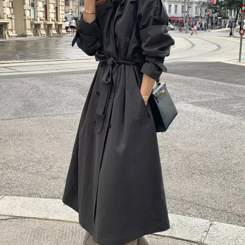 [BUNJANG] Vicinni Vienna Trench Coat [Charcoal] / 바이씨니 비엔나 트렌치[차콜]