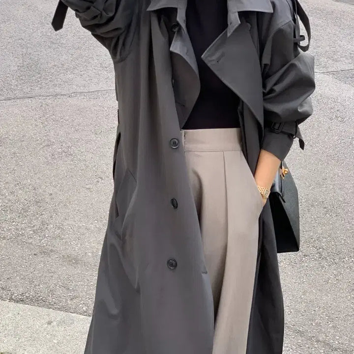 [BUNJANG] Vicinni Vienna Trench Coat [Charcoal] / 바이씨니 비엔나 트렌치[차콜]