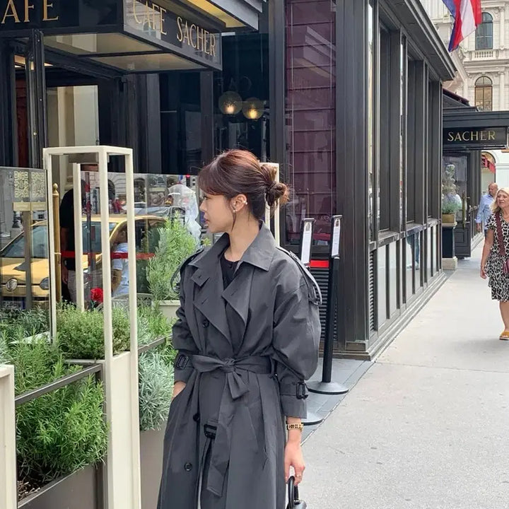 [BUNJANG] Vicinni Vienna Trench Coat [Charcoal] / 바이씨니 비엔나 트렌치[차콜]