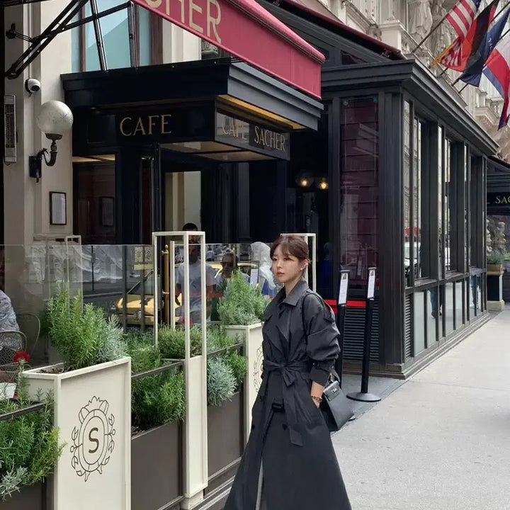 [BUNJANG] Vicinni Vienna Trench Coat [Charcoal] / 바이씨니 비엔나 트렌치[차콜]
