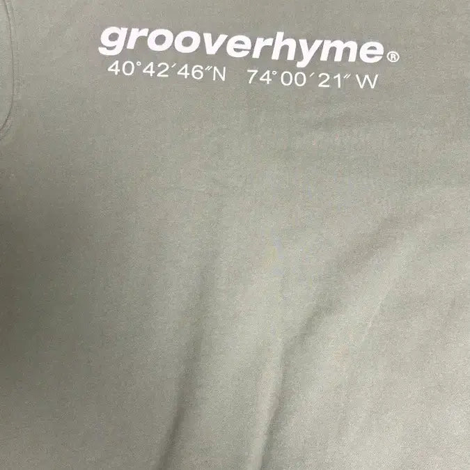 [BUNJANG] Grooverhyme Olive Green Logo Sweatshirt / 그루브라임 맨투맨 L 올리브 판매합니다.