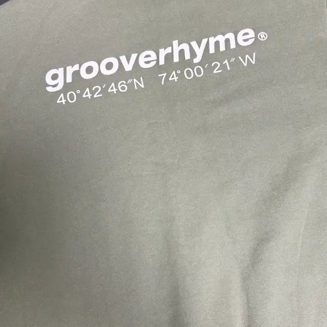 [BUNJANG] Grooverhyme Olive Green Logo Sweatshirt / 그루브라임 맨투맨 L 올리브 판매합니다.
