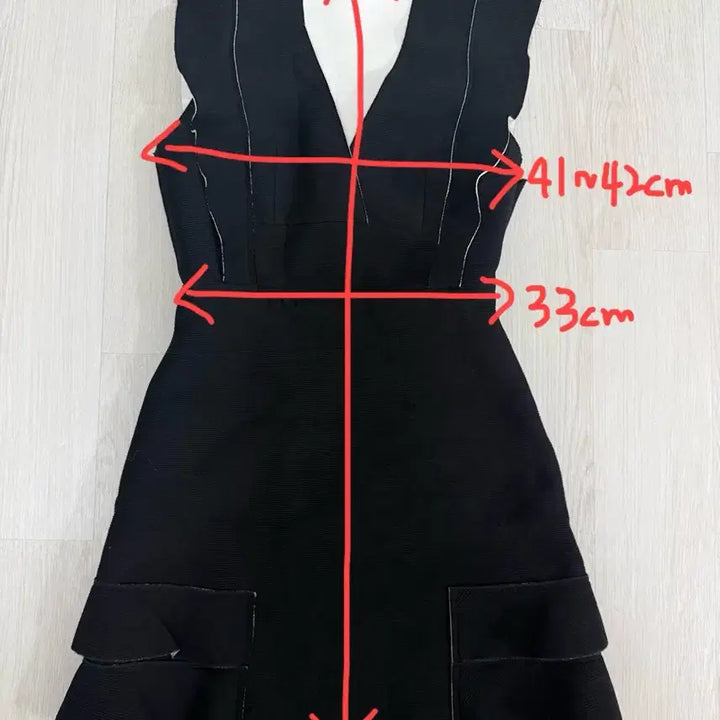 [BUNJANG] Sandro Black and White Color Block Dress / 산드로 블랙 화이트 배색 원피스