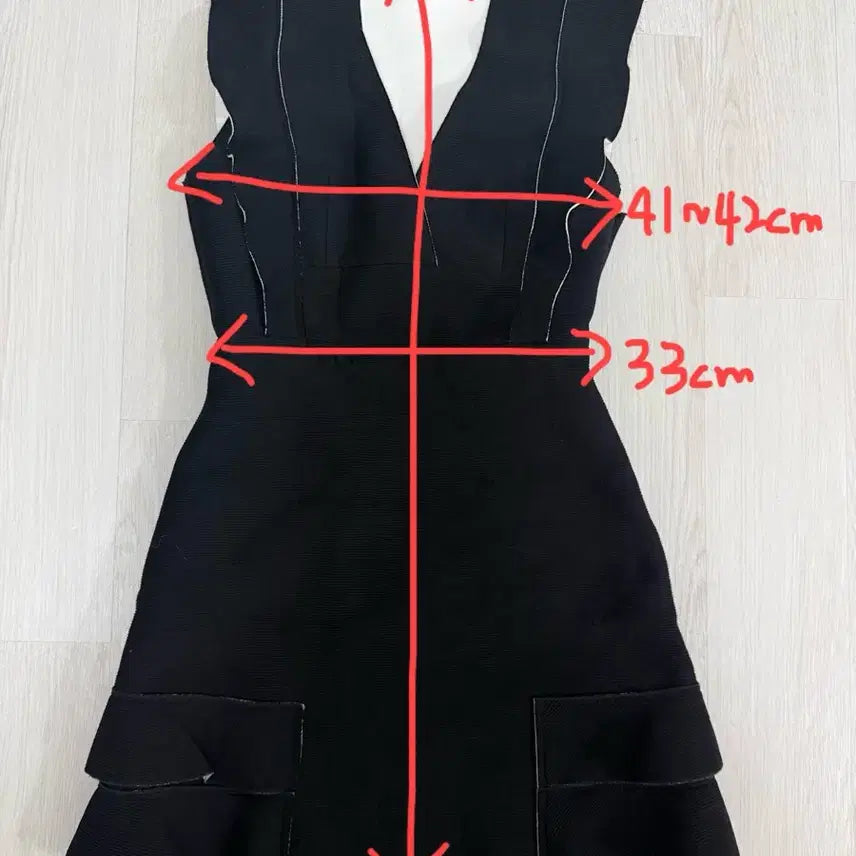 [BUNJANG] Sandro Black and White Color Block Dress / 산드로 블랙 화이트 배색 원피스