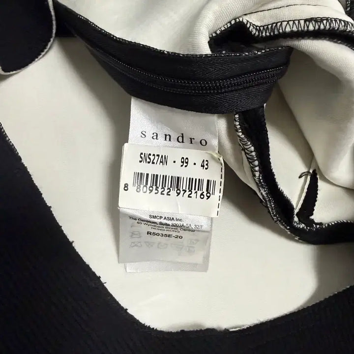 [BUNJANG] Sandro Black and White Color Block Dress / 산드로 블랙 화이트 배색 원피스