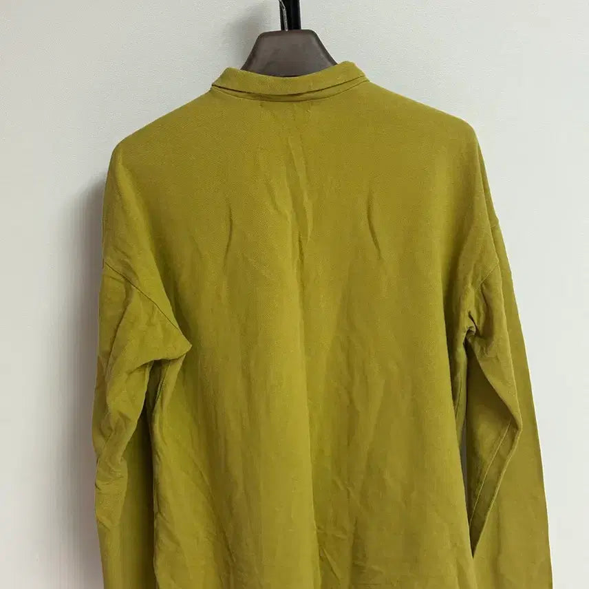 [BUNJANG] Olive Yellow Long Sleeve Polo Shirt / BOTTLE 올리브 옐로우 긴팔 카라티