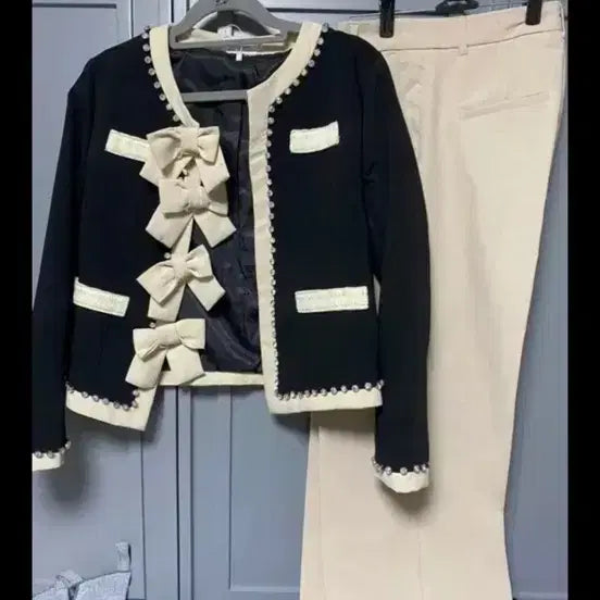 [BUNJANG] Black Tweed Two-Piece Set / 투피스 세트 일괄