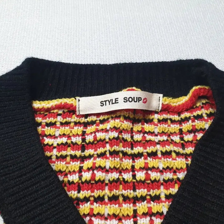 [BUNJANG] SOUP Tweed Knit Cardigan / SOUP 트위드 니트 가디건 레드/옐로우 여성95
