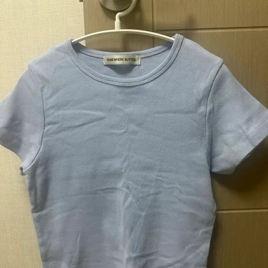 [BUNJANG] Somewherebut Better Sky Blue T-shirt / 썸웨어버터 반팔 티셔츠 하늘색