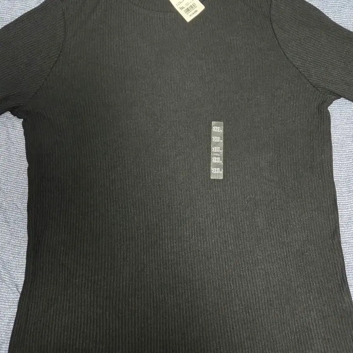 [BUNJANG] Uniqlo Ribbed Turtleneck T-shirt Black 3XL / 유니클로 립 터틀넥 티셔츠 블랙 3XL 새상품