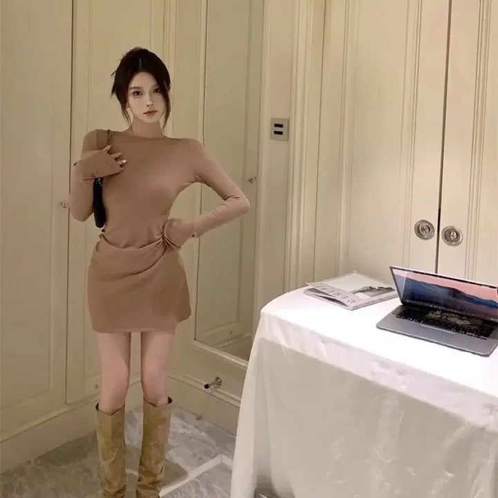 [BUNJANG] Imported Back Slit Ribbon Flare Dress / 수입의류) 백트임 리본 플레어 원피스