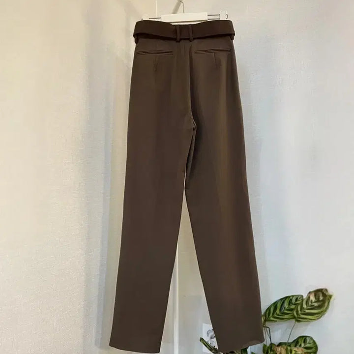 [SOLD OUT] 렉토 여자와이드봄 면브라운 팬츠 바지