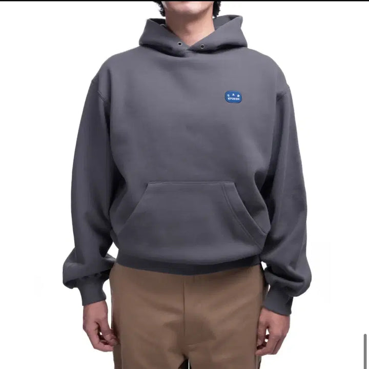 [BUNJANG] IAB Studio Patch Hoodie Gray M / M (새상품) 아이앱 스튜디오 아이앱 패치 후디 그레이