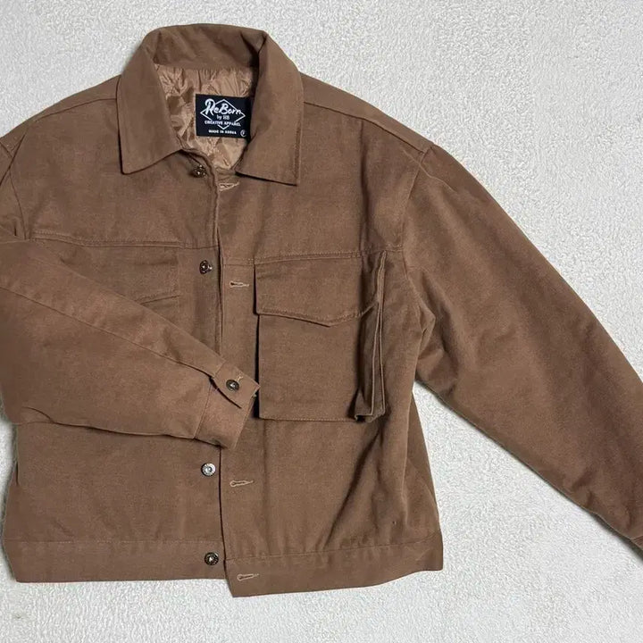 [BUNJANG] Beige Cropped Trucker Jacket / 트러커 자켓