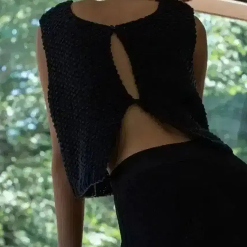 [BUNJANG] Le17September Handmade Crop Knit Vest / 새제품 르17셉템버 핸드메이드 크롭 니트 베스트
