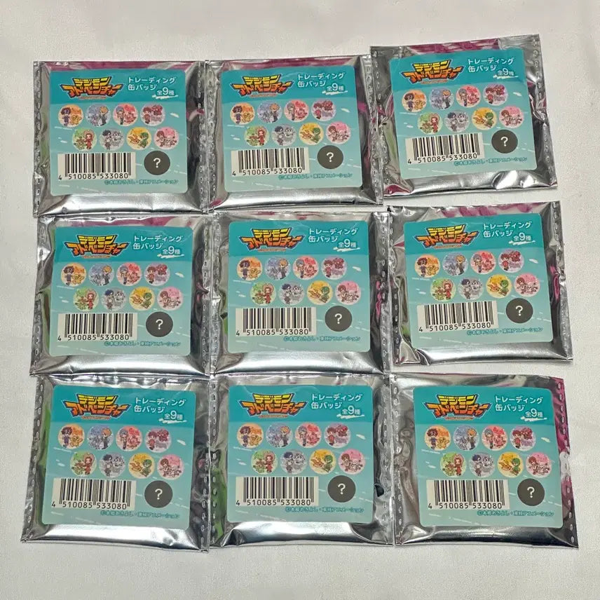 [BUNJANG] Digimon Adventure 25th Anniversary Badge Set / [미개봉] 디지몬어드벤처 뱃지 9개 일괄 (디지몬25주년)