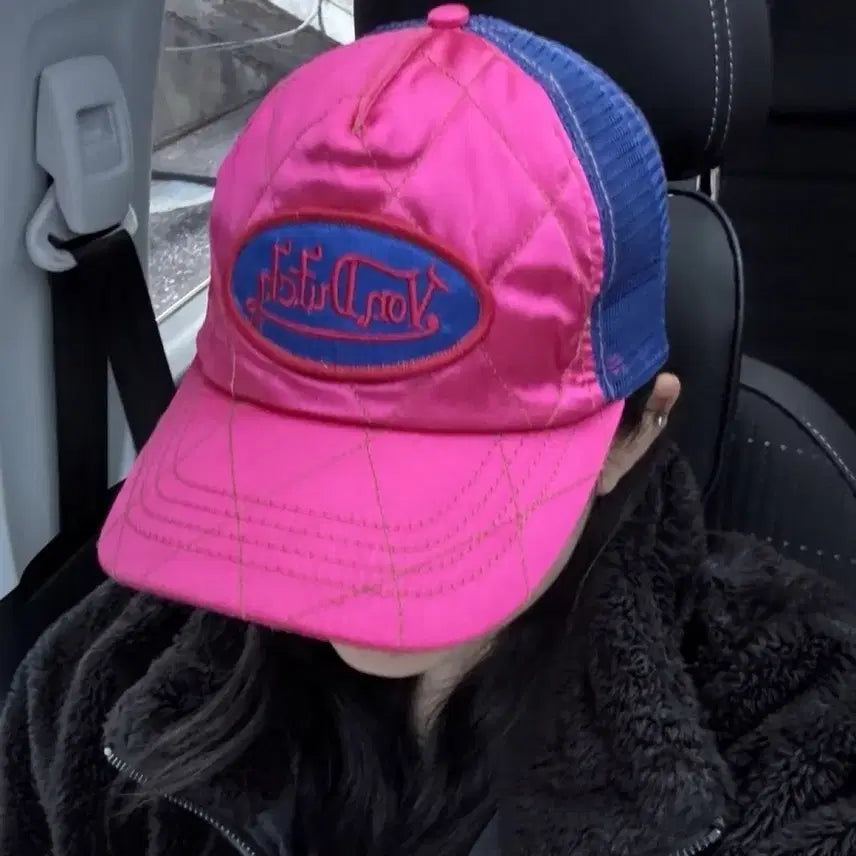 [BUNJANG] Von Dutch Pink Quilted Ball Cap / 본더치
