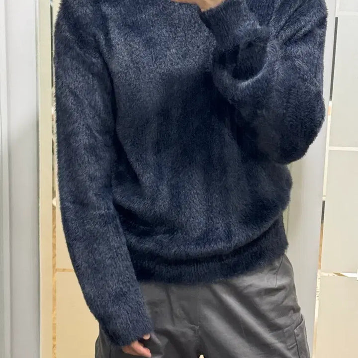 [BUNJANG] No.Manual Dark Navy Knit Sweater / 노매뉴얼 니트