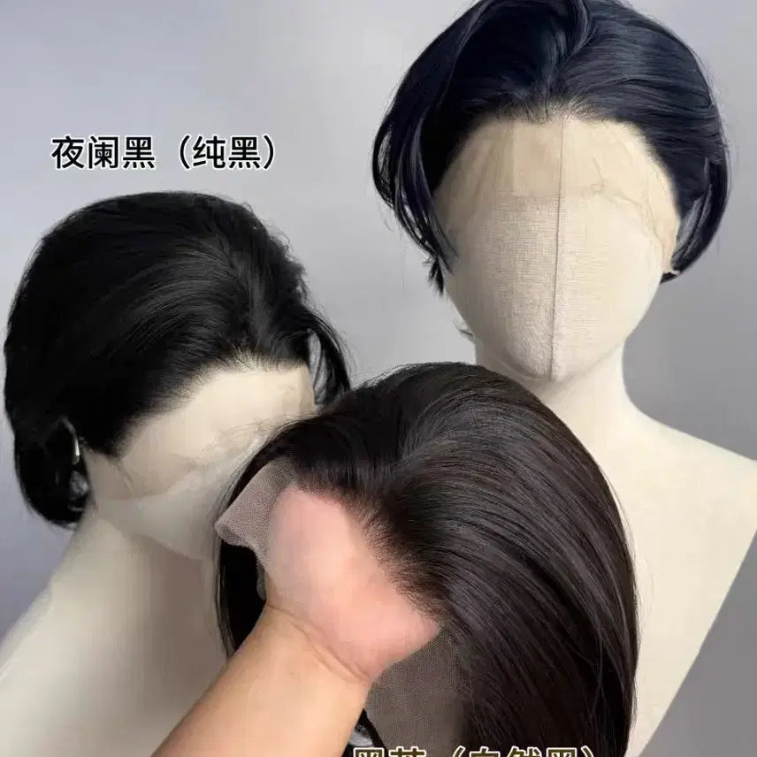 [SOLD OUT] 레이스프론트 숏컷 흑발 코스프레 가발
