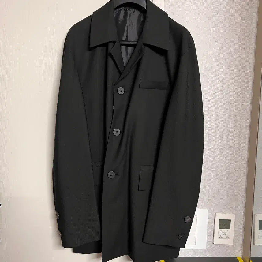 [BUNJANG] Wooyoungmi Three-Button Blazer Black Wool Jacket / 우영미 쓰리버튼 자켓 블랙 50 사이즈 105 110 블레이저 울자켓