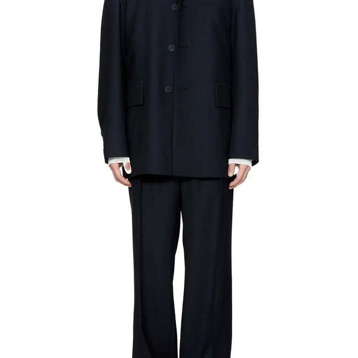 [BUNJANG] Wooyoungmi Three-Button Blazer Black Wool Jacket / 우영미 쓰리버튼 자켓 블랙 50 사이즈 105 110 블레이저 울자켓