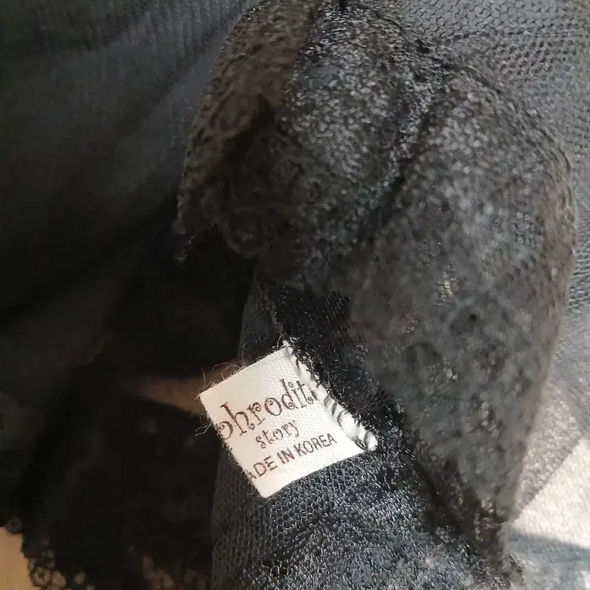 [BUNJANG] Black Lace Sheer Bustier Top / 내수 블랙 레이스 시스루 뷔스티에 탑