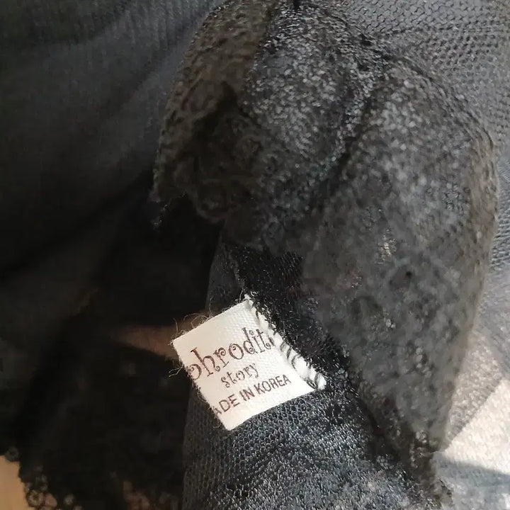 [BUNJANG] Black Lace Sheer Bustier Top / 내수 블랙 레이스 시스루 뷔스티에 탑