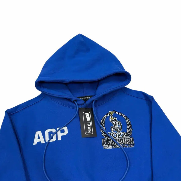 [BUNJANG] Born to Win AGP Crop Hoodie Blue / 본투윈 AGP 크롭 후드티 블루 1