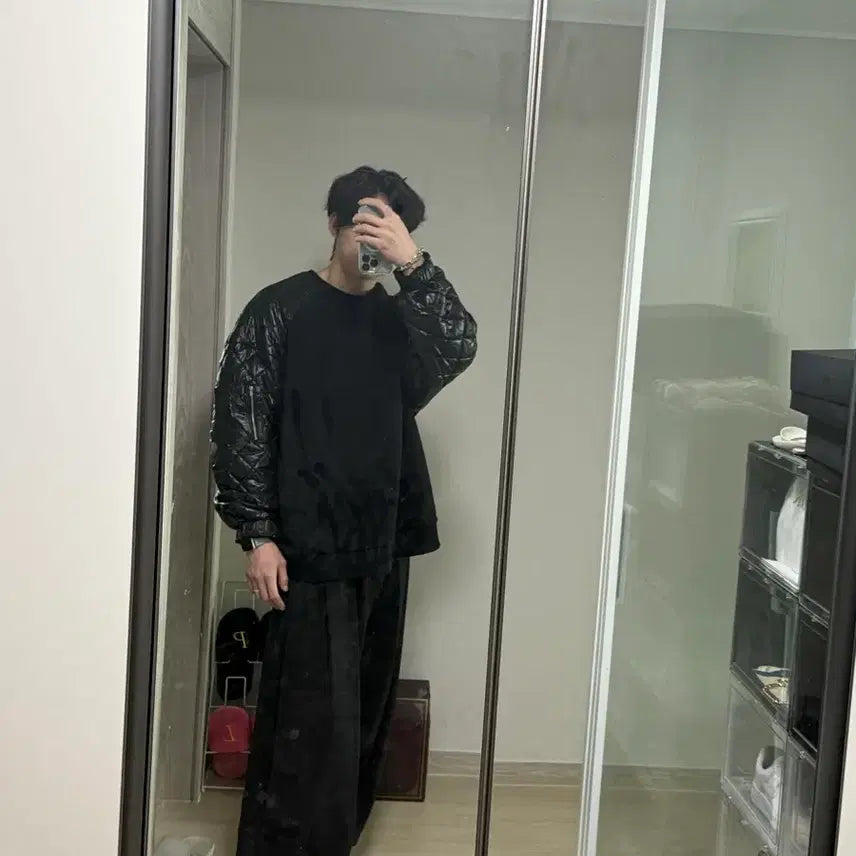 [BUNJANG] Juun.J Quilted Sweatshirt / 준지 퀼팅 맨투맨