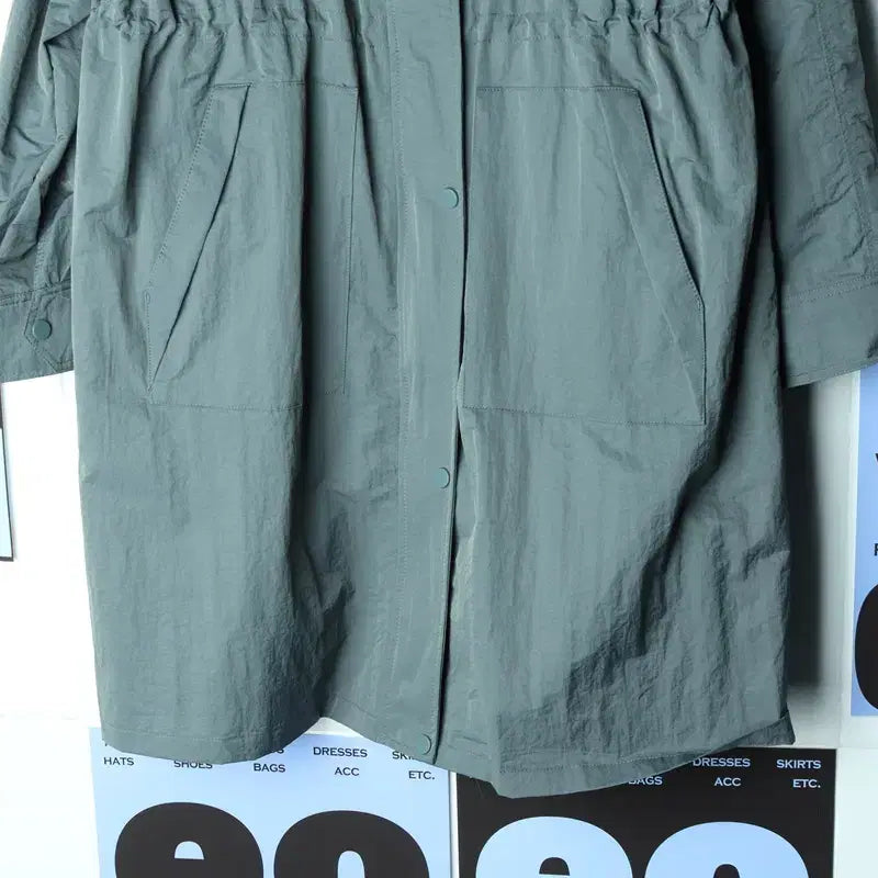 [BUNJANG] W(F) Giverny Zip-up Windbreaker Jacket / W(F) 지베르니 집업 바람막이 점퍼자켓 새상품 롱 나일론-17601