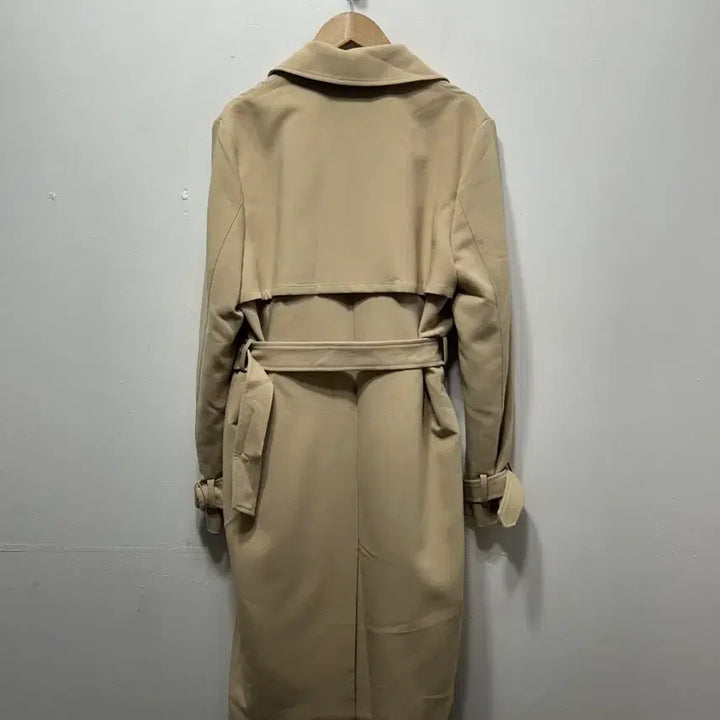 [BUNJANG] Plastic Island Beige Double Button Trench Coat / 플라스틱 아일랜드 55 베이지 더블 버튼 트렌치 코트