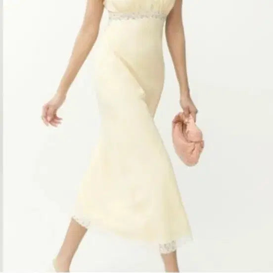 [BUNJANG] Reformation Clarisse Silk Dress / 리포메이션 Clarisse 실크드레스 레이스셔링실크롱원피스셀프웨딩