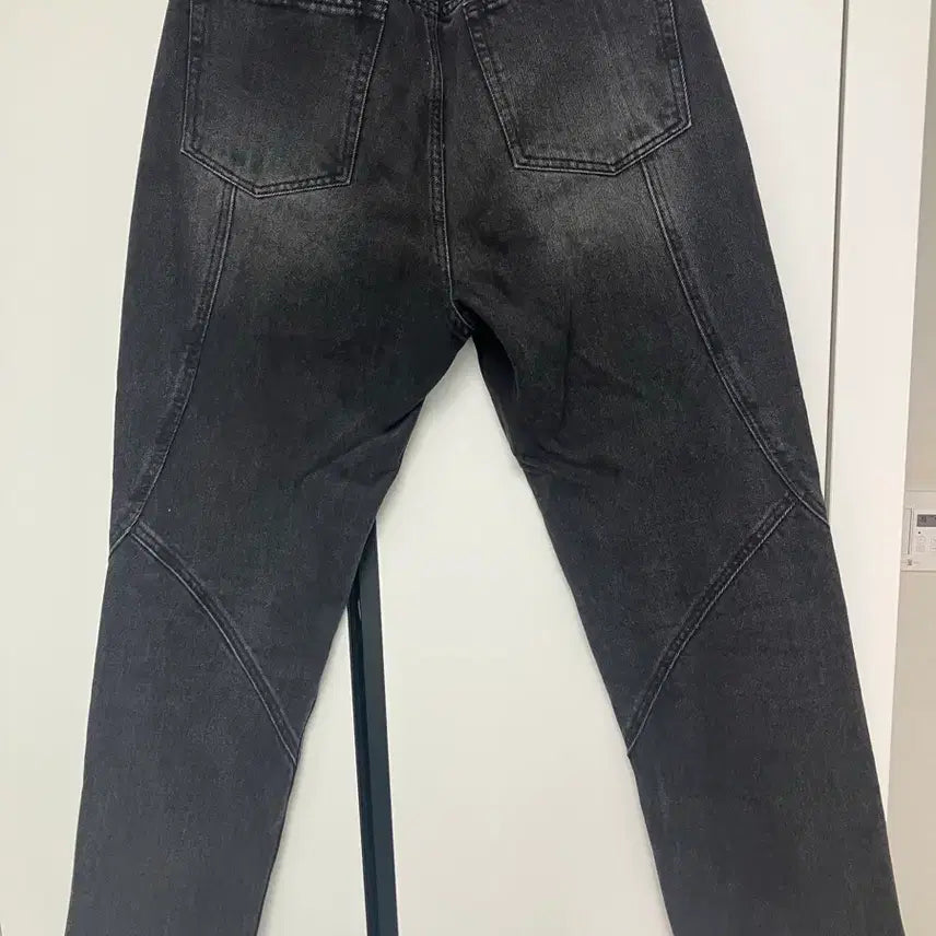 [BUNJANG] Piece Worker Black Denim Straight Fit Jeans / 피스워커 블랙 데님 뉴 스트레이트 핏