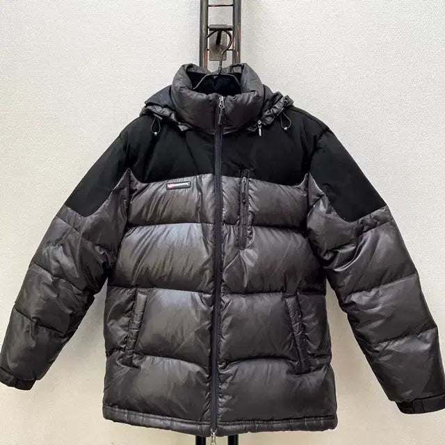 [BUNJANG] Lotto Dark Gray Padded Hooded Jumper / lotto 로또 다크그레이 패딩 후드 점퍼