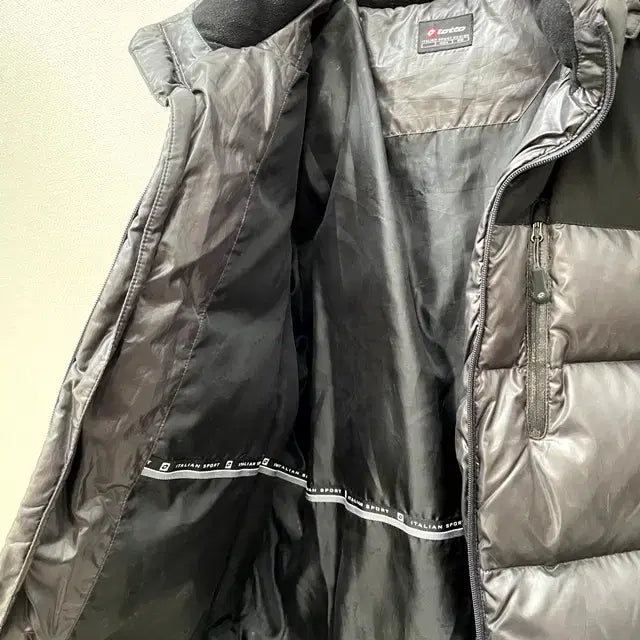 [BUNJANG] Lotto Dark Gray Padded Hooded Jumper / lotto 로또 다크그레이 패딩 후드 점퍼