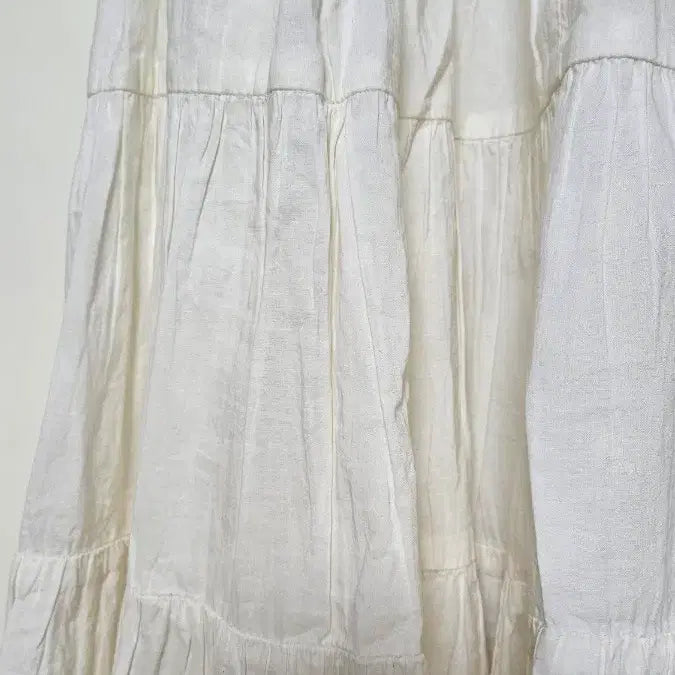 [BUNJANG] Ivory Cotton Ruffle Skirt / 아이보리 캉캉 면스커트