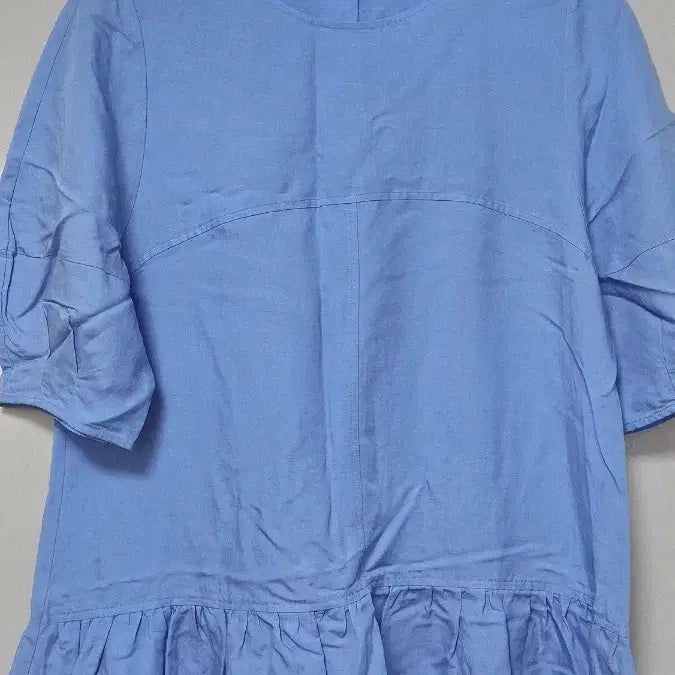 [BUNJANG] JAJU Sky Blue Short Sleeve Maxi Dress / JAJU 하늘색 반팔 원피스