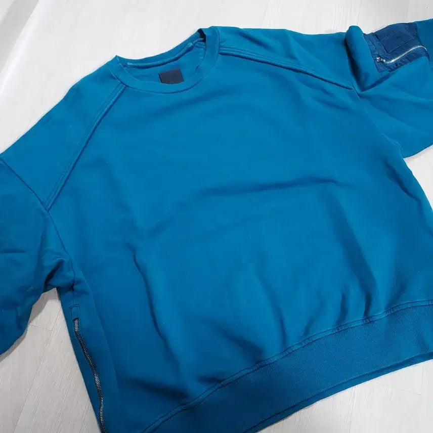 [BUNJANG] Juun.J MA-1 Teal Sweatshirt S / 준지 ma - 1 청록 맨투맨 S